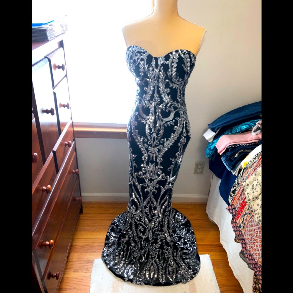Black Silver dress NWOT
